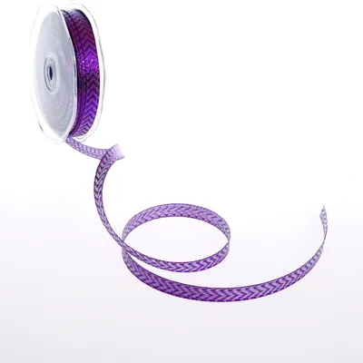 Produktbild von Geschenkband mit Zackenmuster - lila - 10mm - 20m - 8244 40