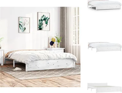 Obrázek produktu pro vidaXL Postel z masivu bílá 140x190 cm - Postele a válendy