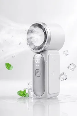 Produktbild von Handventilator, Tragbarer Faltbarer USB Lüfter, 5 Windgeschwindigkeit Mini Ventilator Hand Ventilatoren mit 3000mAh Akku