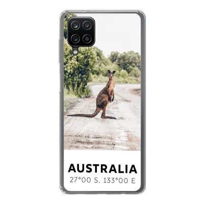 Produktbild von MuchoWow® Handyhülle Schutzhülle Hülle für Samsung Galaxy A12 Känguru - Australien - Tiere Silikon Softcase Handy Hülle - Bild