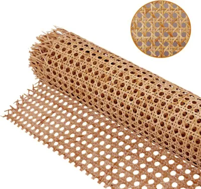Produktbild von 1 Roll Imitation Rattan-Net Burr Free Starke DIY Caning Möbeldekorationsprojekte Mesh Cane Net für das tägliche Leben-Größen:55cm