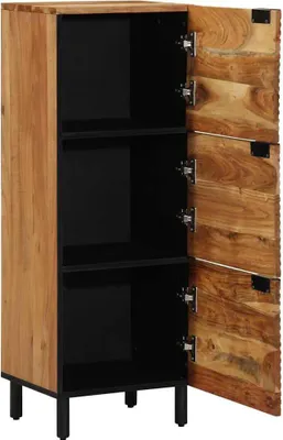 Produktbild von vidaXL Highboard mit Regal Natur 40 x 33,5 x 110 cm Massivholz Akazie