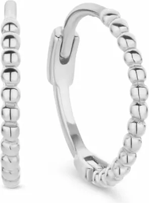 Produktbild von Neue Bling 9NB-0772 Silber-Ohrringe - Damen - besetzt - Kugeln - 12 x 1,1 mm - Rhodium - Silber