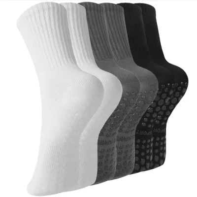 Produktbild von Pilates & Yoga Socken Damen – 3 Paar, Antirutsch, Nahtlos, Größe 36-40