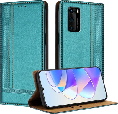 Produktbild von Handyhülle für Huawei P40 Leder Flip Klappbare Schutzhülle mit Standfunktion Grün