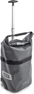 Produktbild von B&W bike.cases Fahrradtasche B3 Farbe grau, mit 2 Rollen+Teleskopgriff bis 15 kg