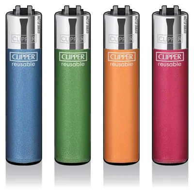 Produktbild von Clipper Feuerzeuge 4er Set: Metallic Fluo