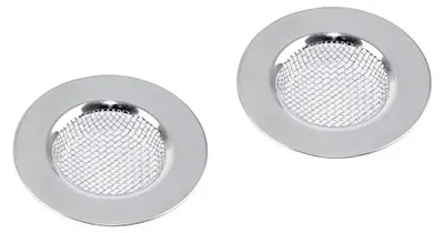Obrázok produktu pre Sitko do umývadla – sitko do odtoku – nerezová oceľ – 6,5 cm – balenie po 2 kusy