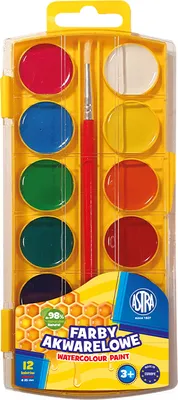 Produktbild von Astra-Aquarellfarben in Honigfarben, 12 Farben – ASTRA art-pap