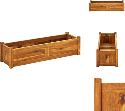 Obrázek produktu pro vidaXL Zvýšený zahradní záhon z akátového dřeva 100x30x25 cm - Květináče a květináče