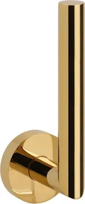 Produktbild von BILLO Papierrollenhalter ohne Deckel Messing Gold poliert 65x55x165 mm für Bad & WC >> zum Bohren oder Kleben