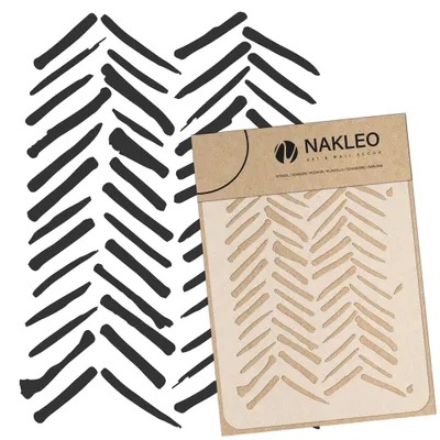 Produktbild von Malschablone für Handwerk A4 21x30cm, Fischgräten Chevron Muster, Wiederverwendbare Kunststoff DIY & Scrapbooking Zeichenschablone