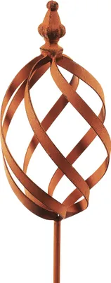 Produktbild von Kobolo dekoratívny zástrčkový záhradný zástrčkový kvetinový záhon záhradná dekorácia RUSTY MARBLE v hrdzavom vzhľade - 12x12x101cm - záhonový zástrčkový záhradný dekorácia dekorácia na balkón
