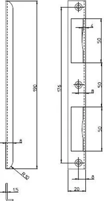 Produktbild von SSF Winkelschließblech 4151,20x190x8 ktg,silberfarben