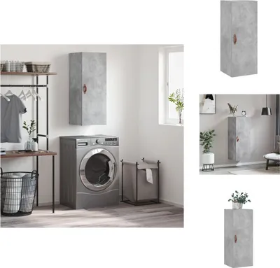Immagine prodotto di vidaXL Armadio a muro grigio cemento 34,5x34x90 cm - Credenze