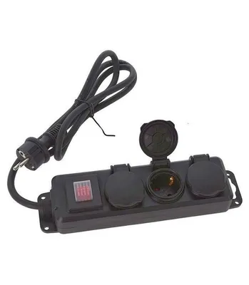 Image de Rallonge électrique 3 prises 1,4 m avec interrupteur FX TOOLS, câble 3 x 1,5 mm², noire