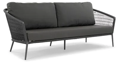 Produktbild von Musterring Ibiza Gartensofa Aluminium/Rope schwarz/grau 205x86x75 cm