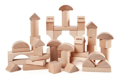 Image de Jouets de construction en bois naturel, 50 pièces BRIO 63011300