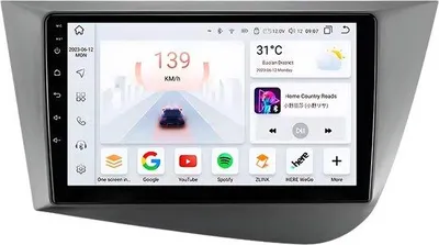 Image de Autoradio avec Bluetooth et CarPlay pour Seat Leon 2 Mk2 (2005-2012) – compatible avec Apple et Android – système stéréo avec système de navigation – 6 Go de RAM, 64 Go de mémoire