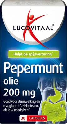 Productafbeelding van Lucovitaal Pepermuntolie, 200 mg - 30 capsules