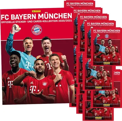 Image de Panini - FC Bayern München - Collection d'autocollants et de cartes 2020/2021 - 1 album + 20 pochettes