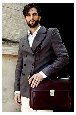 Produktbild von Leder Arbeitstasche – Handgefertigte Ledertasche für 15 Zoll Laptops, Bürotasche, Notebooktasche, Businesstasche, Aktentasche, Umhängetasche