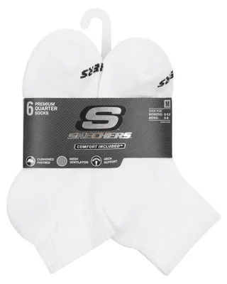 Produktbild von Skechers Herren Socken 6er Pack Quarter Crew Weiß Größe: M