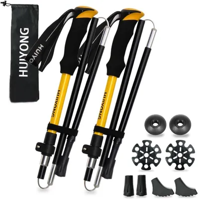 Obrázok produktu pre Turistické palice 110-130 cm, hliník, nastaviteľné, s príslušenstvom, na kempovanie
