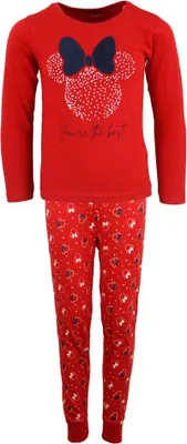 Produktbild von Disney Minnie Maus Kinder Schlafanzug Pyjama lang – Rot / 128