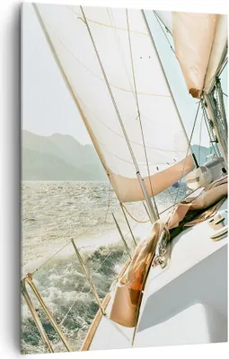 Produktbild von Bild auf Leinwand - Leinwandbild - Einteilig - Yacht Segeln So - 80x120cm - Wand Bild - Wanddeko - Wandbilder - Leinwanddruck - Kunstdruck - Wanddekoration - Leinwand bilder - Wandbild - PA80x120-4847