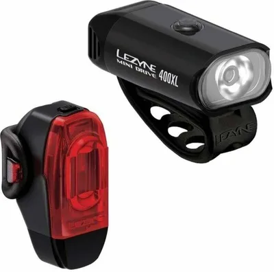 Produktbild von Lezyne Mini Drive 400XL/KTV Drive+ Pair Black/Black Front 400 lm / Rear 40 lm Fahradlichterset