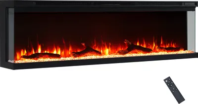 Immagine prodotto di Camino elettrico BALDERIA pure Orson 60 - Camino da parete/da incasso - Nero
