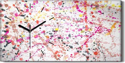 Produktbild von Wandkunst Leinwand Bild Uhr Geräuschlos 60x30 Malerei Abstrakte Kunst Aquarelle - schwarze Hände