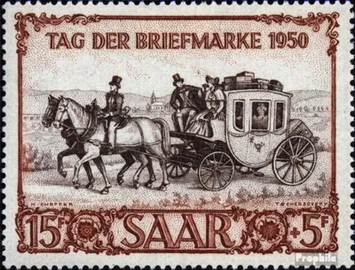 Produktbild von Briefmarken Saarland 1950 Mi 291 (kompl.Ausg.) postfrisch Tag der Briefmarke