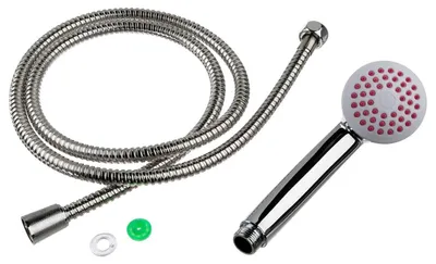 Produktbild von Duschschlauch 150 cm + Duschkopf mit Befestigungselementen