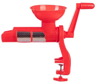 Produktbild von Tomatenpresse Passiermühle Handkurbel – Trichter, Sieb, Tischklemme | Entsafter für Soßen & Passata