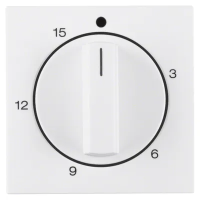 Image de Berker 16328989 Pièce centrale avec bouton de réglage pour minuterie mécanique blanc polaire, brillant
