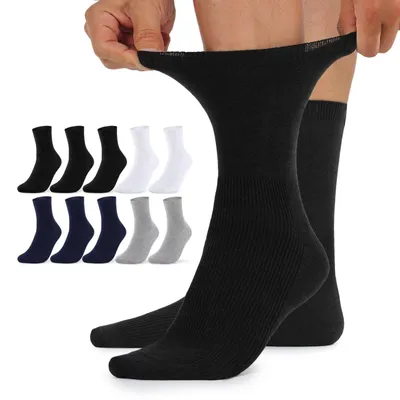 Produktbild von Diabetes Socken für Männer und Frauen ohne elastischen Bund (10 Paar)