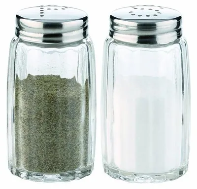 Produktbild von Unyqoos® Salz- und Pfefferstreuer aus gehärtetem Glas und Edelstahl – nachfüllbar, stilvolle Tischstreuer für Zuhause und Gastronomie