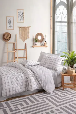 Produktbild von L'Essentiel Linge de Maison, Einzel-XL-Bettbezug-Set (DE), Artus - Grey, 65 % BAUMWOLLE / 35 % POLYESTER, Grau, 155 x 200 cm