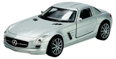 Produktbild von Welly Mercedes-Benz SLS AMG Silber 1:34 Die Cast Metall Modell im Kasten 43627
