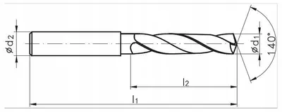 Produktbild von MasterDRILL Bohrer DIN-6537 5xD 7,90 mm VHM AT