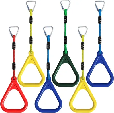Image de 6 anneaux d'escalade, pour jouets pour enfants, capacité de charge de 160 kg, résistants aux intempéries, pour l'extérieur