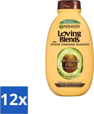Obrázok produktu pre Garnier Loving Blends Šampón s avokádovým olejom a bambuckým maslom 300 ml - hodnotné balenie - 12 kusov