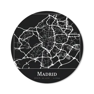 Produktbild von MuchoWow® Mauspad Mousepad Madrid - Karte - Stadtplan 40x40 cm - Mousepads - Maus Mat - Pad - Mausunterlage - Schreibtisch Accessoires
