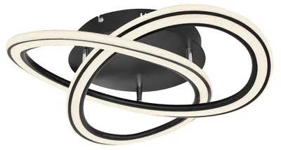 Immagine prodotto di Plafoniera a LED, nera opaca, dimmerabile, 52 cm