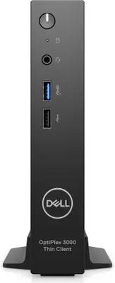 Produktbild von Dell OptiPlex 3000 Thin Client - Thin Client - DTS - 1 x Celeron N5105 / 2 GHz - RAM 4 GB - Flash - eMMC 32 GB - UHD Graphics - 1GbE - Dell ThinOS - Monitor: keiner - Schwarz - BTS - mit 3 Jahre Dell ProSupport
