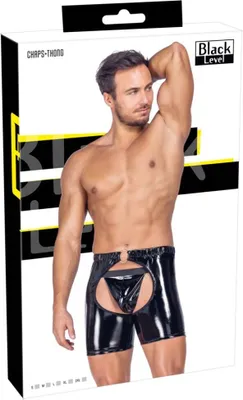 Produktbild von Black Level - Lackchaps - offene Chaps mit String