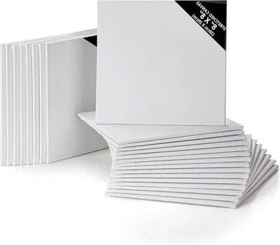 Obrázek produktu pro Obdélníkový rám na plátno o rozměrech 20 x 20 cm – ideální pro akrylové a olejové malby, skici a ruční kresby