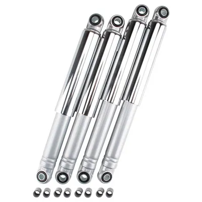 Zdjęcie produktu dla Zestaw obniżający amortyzator srebrny/chrom 290 mm + 310 mm do Simson Schwalbe KR51 Star